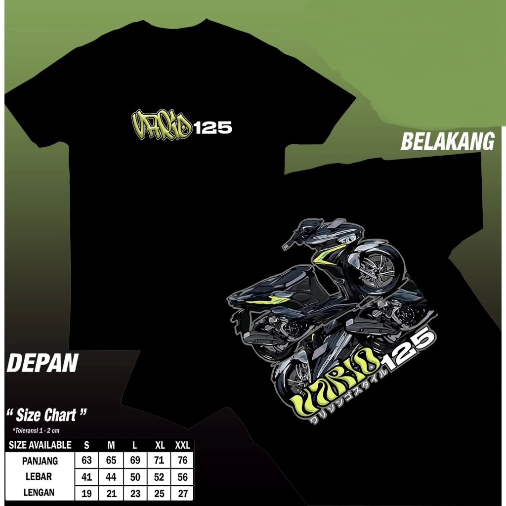 kaos VARIO 125CC kaos Distro VARIO 125CC  Pria dan Wanita