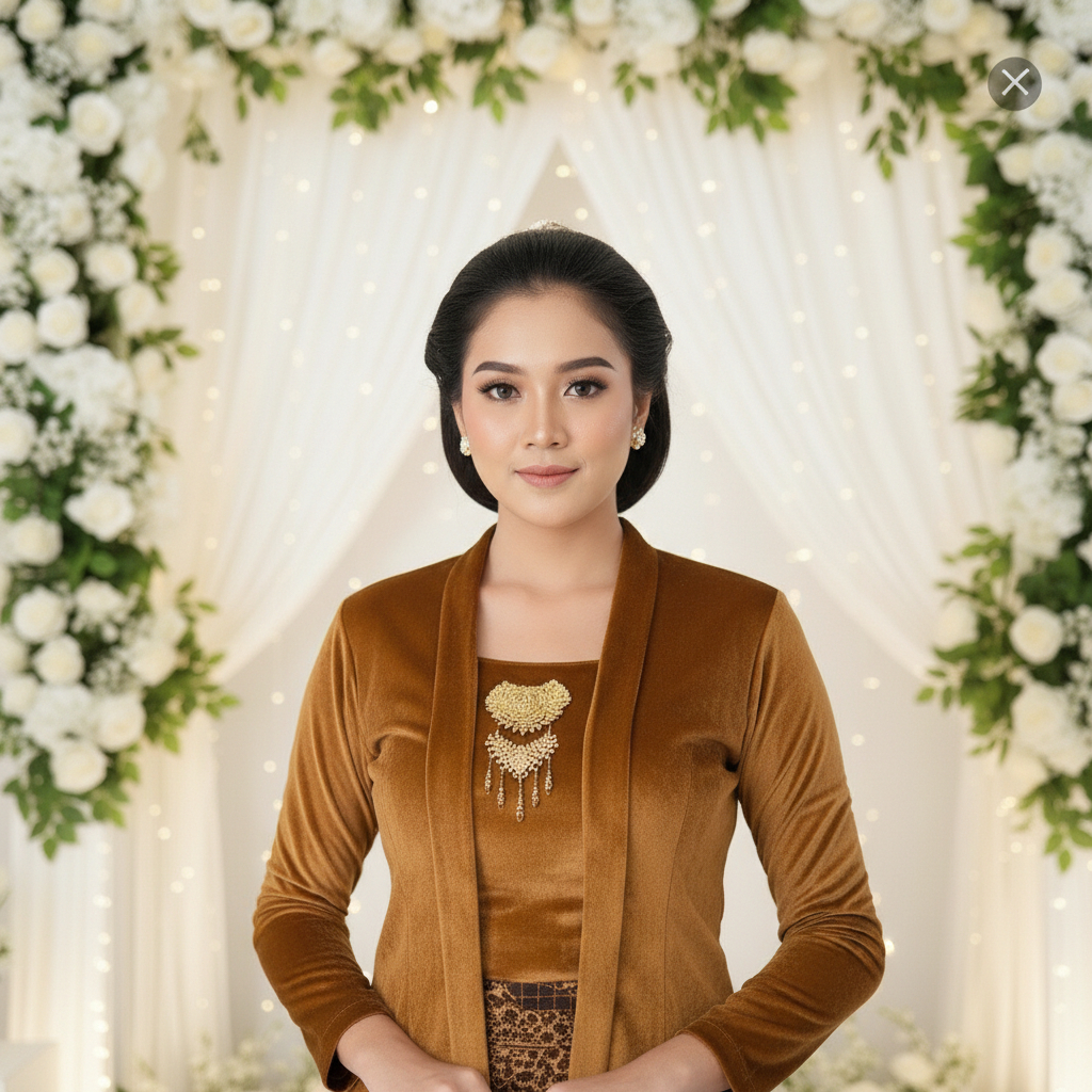 Kebaya Bludru Kutubaru Wanita Jumbo Premium | Atasan Kebaya Kondangan Lamaran Wisuda Lengan Panjang