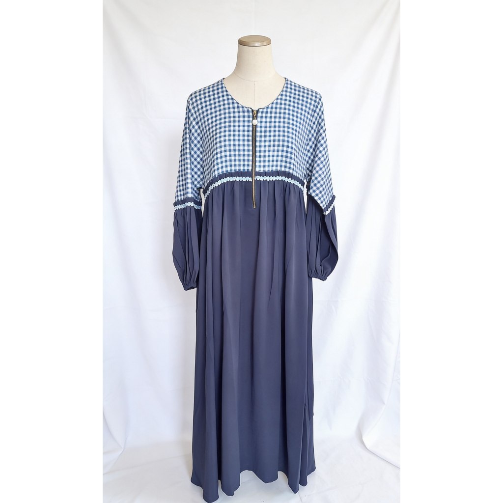 GAMIS AMEENA KOMBINASI WOOLPEACH DAN KATUN PREMIUM EMBOS