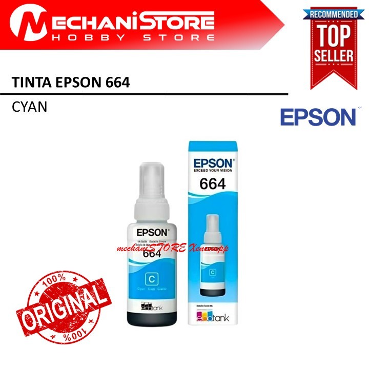 TINTA EPSON 664 CYAN / Tinta Epson T6644 CYAN L100 L220 L360 L1300