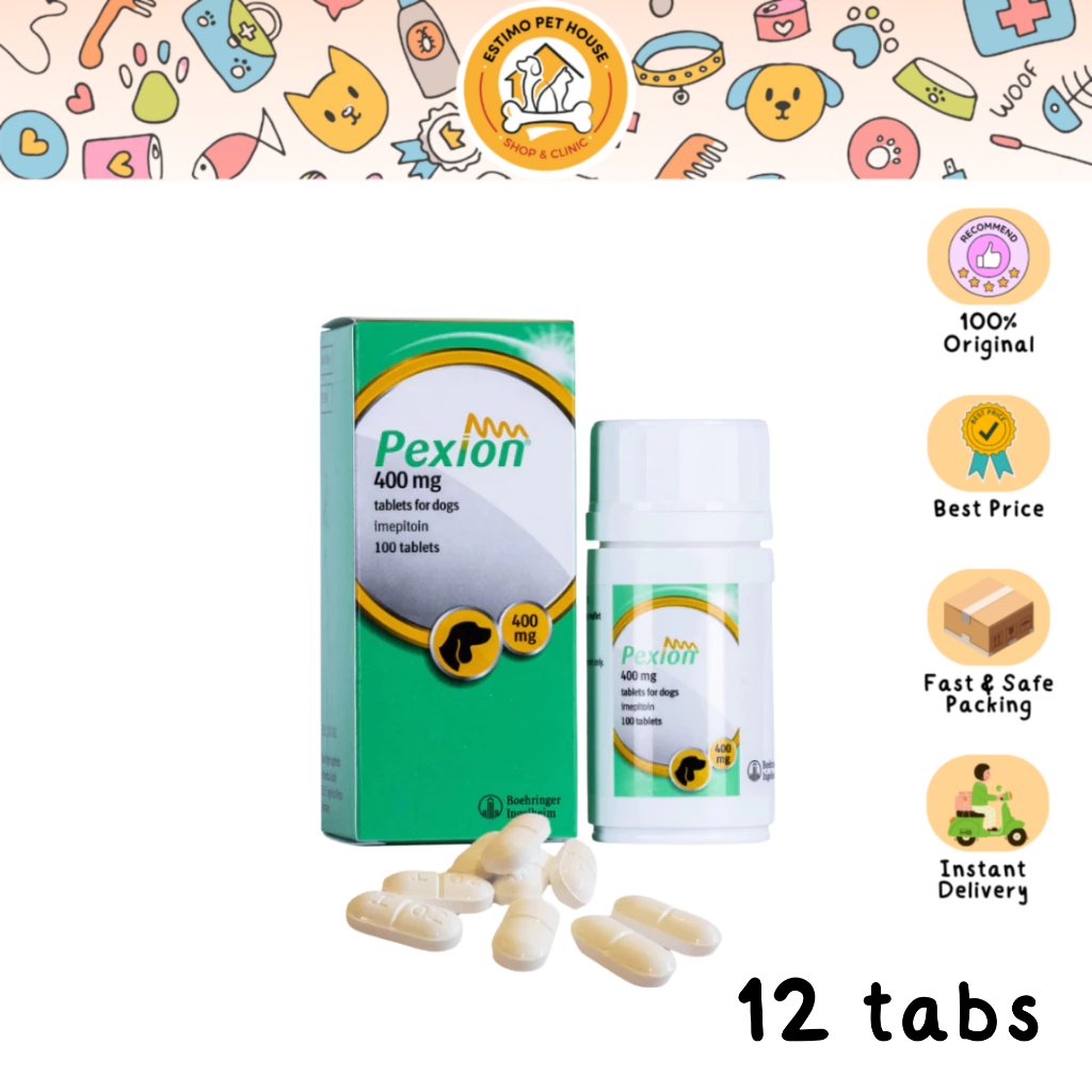 PEXION 400mg 12 tablets Obat Kejang & Epilepsi Anjing