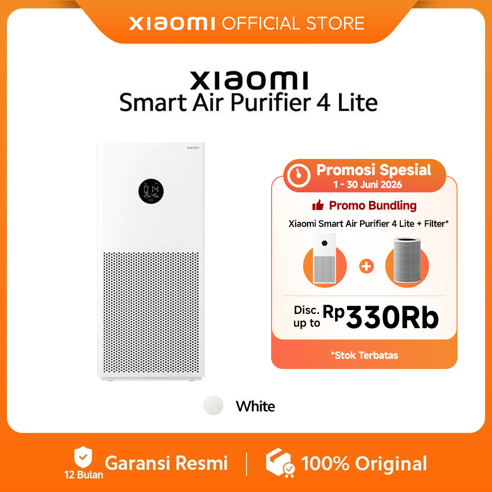 Xiaomi Smart Air Purifier 4 Lite| Sirkulasi 360° | Koneksi Wifi Jangkauan 43m² | Kontrol Suara | Pen