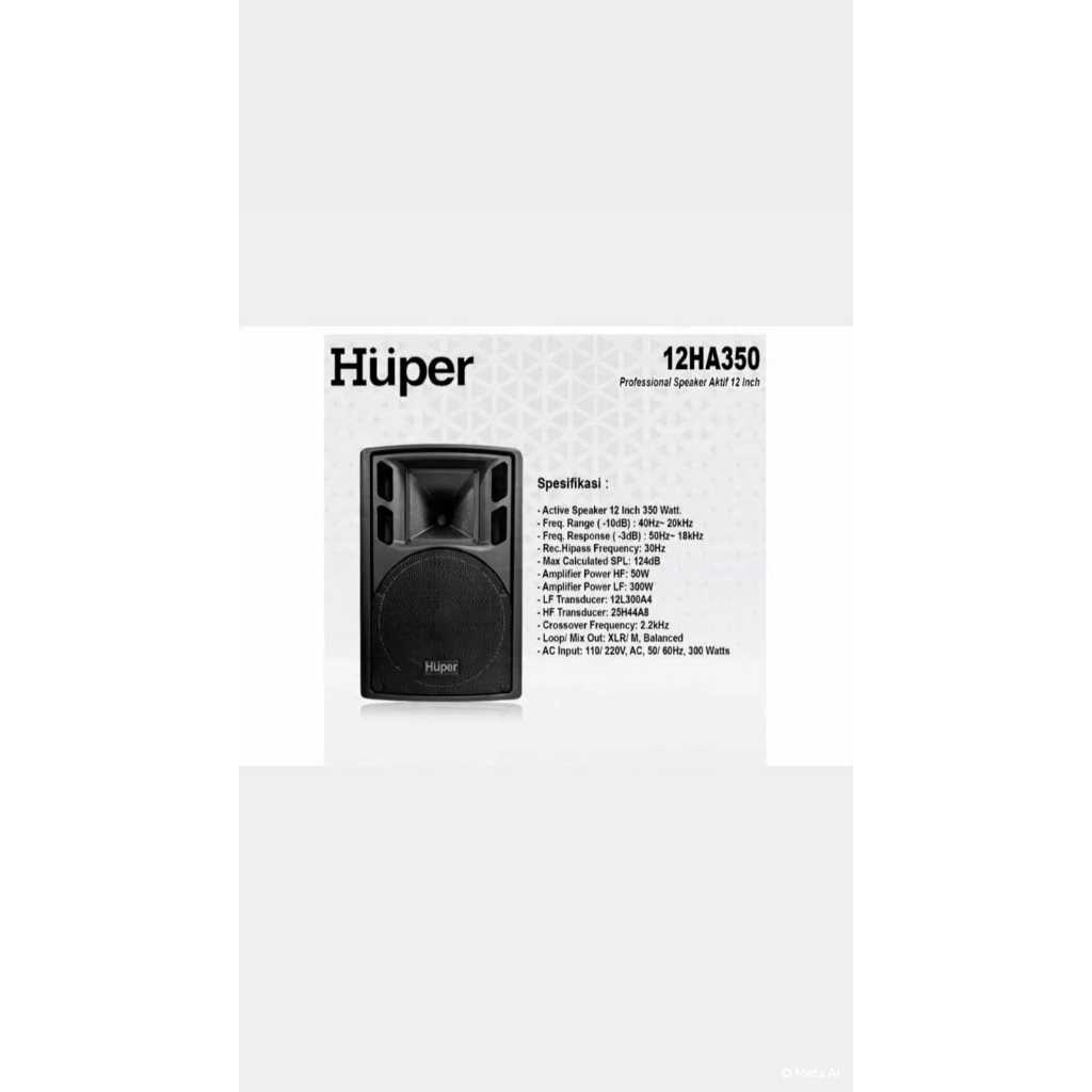 Speaker Aktif 12 Inch HUPER 12HA350 | Original Harga 1 Unit