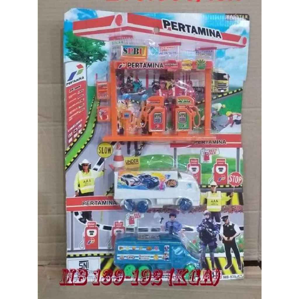 MAINAN EDUKASI ANAK MAINAN ANAK LAKI LAKI SPBU PERTAMINA SET  MAINAN BAYI