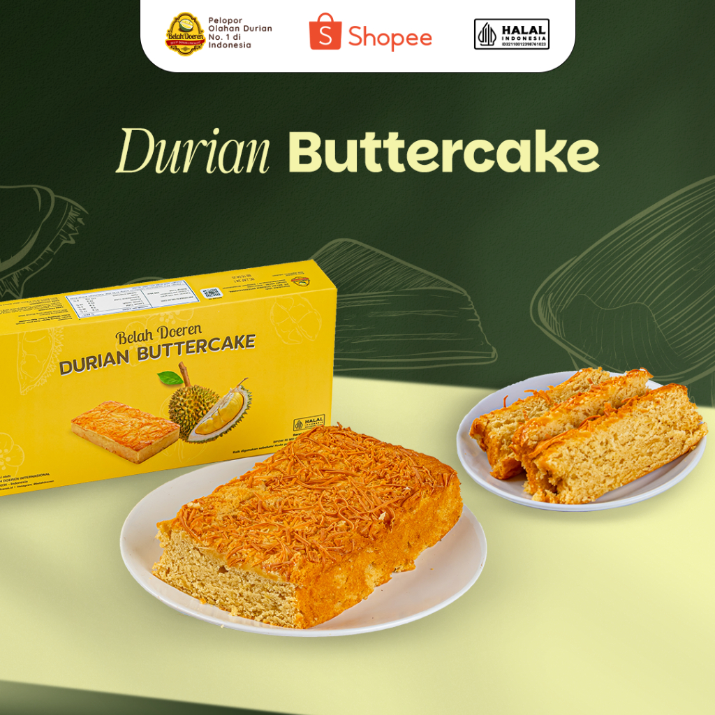 Buttercake Durian 1 Box - Belah Doeren