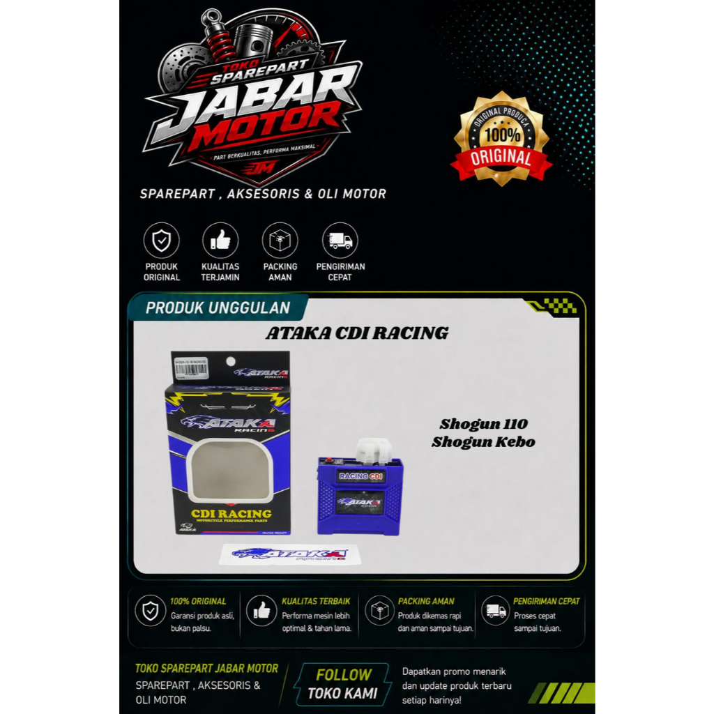 CDI RACING SHOGUN 110 CDI DC RACING SHOGUN KEBO 9 STEP ATAKA RACING