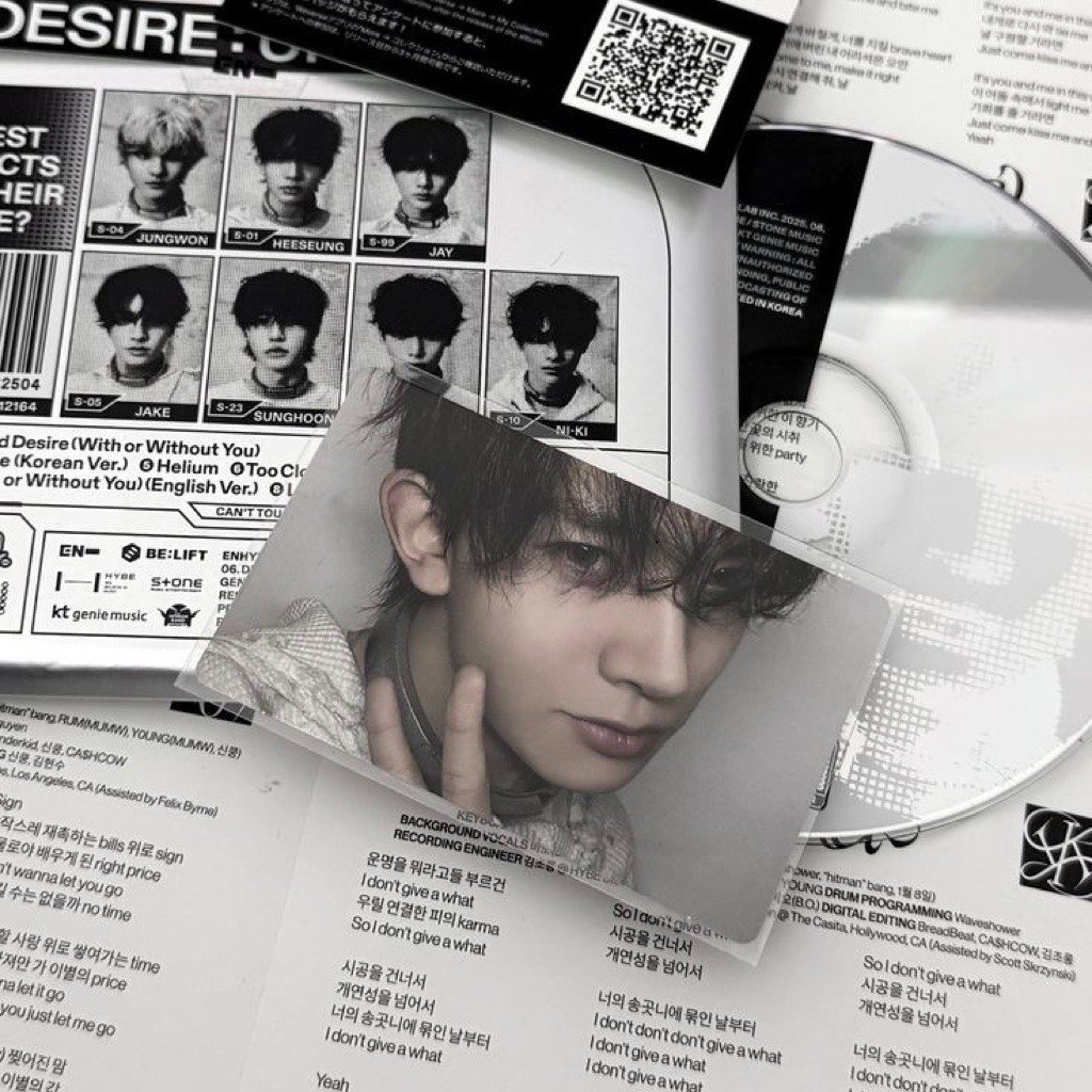 PC HEESEUNG ENHYPEN OFFICIAL ALBUM ONLY UNSEALED DESIRE UNLEASH ENGENE VER PHOTOCARD ENGVER PEACE TU
