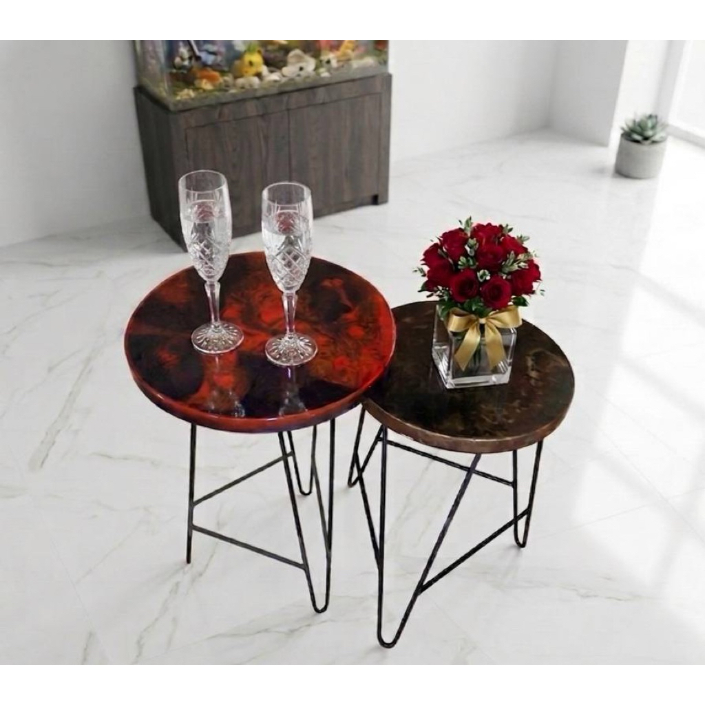 Meja resin epoxy (Nesting Tables)