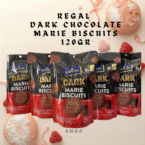 Regal DARK marie biscuits 120gr isi 8 sachet | biskuit regal | regal marie biskuit