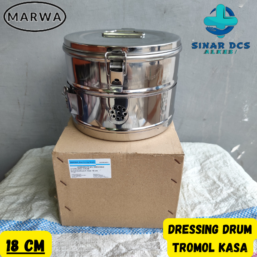 Tromol Kasa 18 cm Marwa ,Dressing Drum 18 cm, Tromol 18 cm MARWA