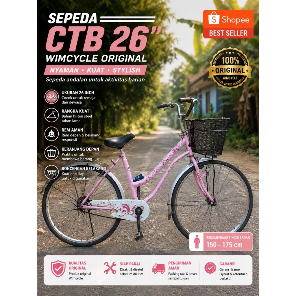 sepeda onthel 26 inch second wimcycle