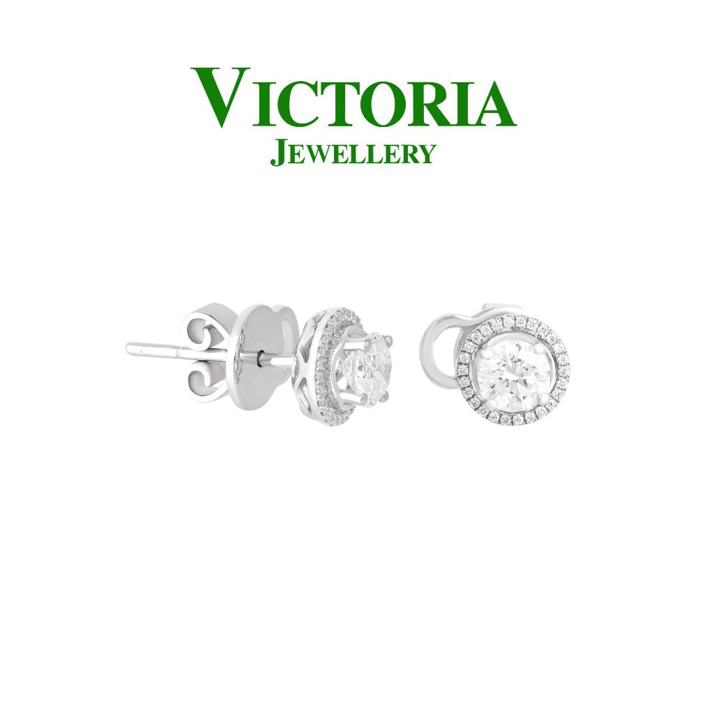 Anting Berlian Solitaire GIA Sertifikat VFER1307092 Victoria Jewellery