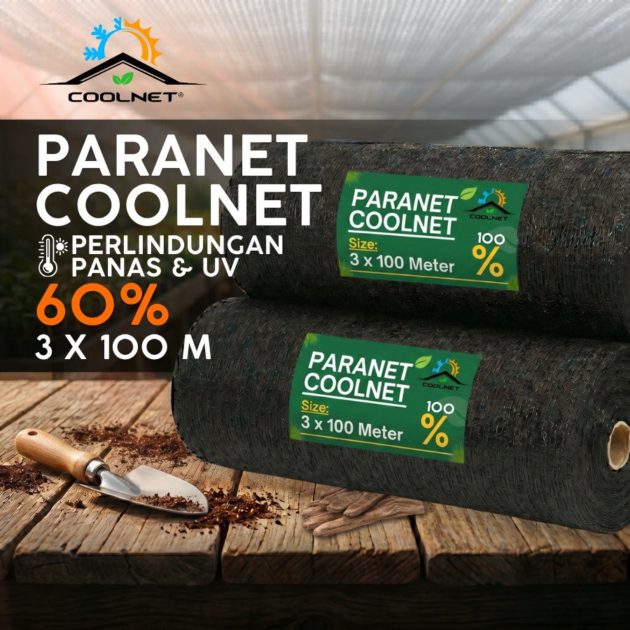 PARANET TANAMAN JARING PARANET / Jaring Peneduh ANTI UV (COOLNET) 60% LEBAR 3 METER - 1 ROLL