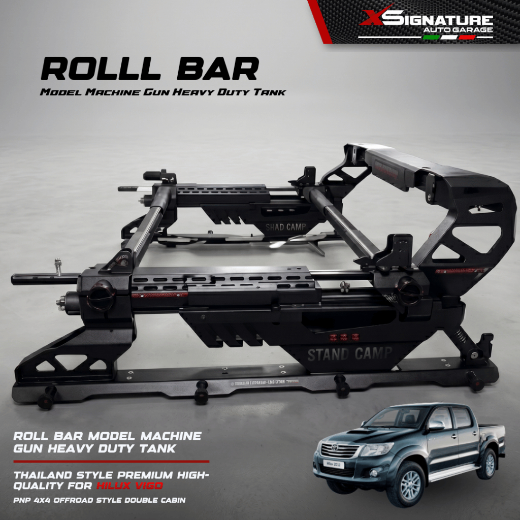 ROLL BAR MODEL MACHINE GUN HEAVY DUTY TANK THAILAND STYLE PREMIUM HIGH-QUALITY FOR HILUX VIGO PNP 4X