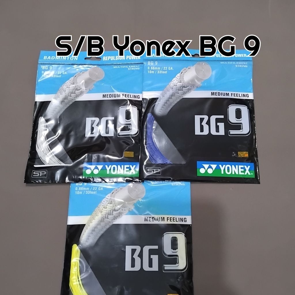 Senar Badmintin Yonex BG 9 0.66mm Asli Sp Original