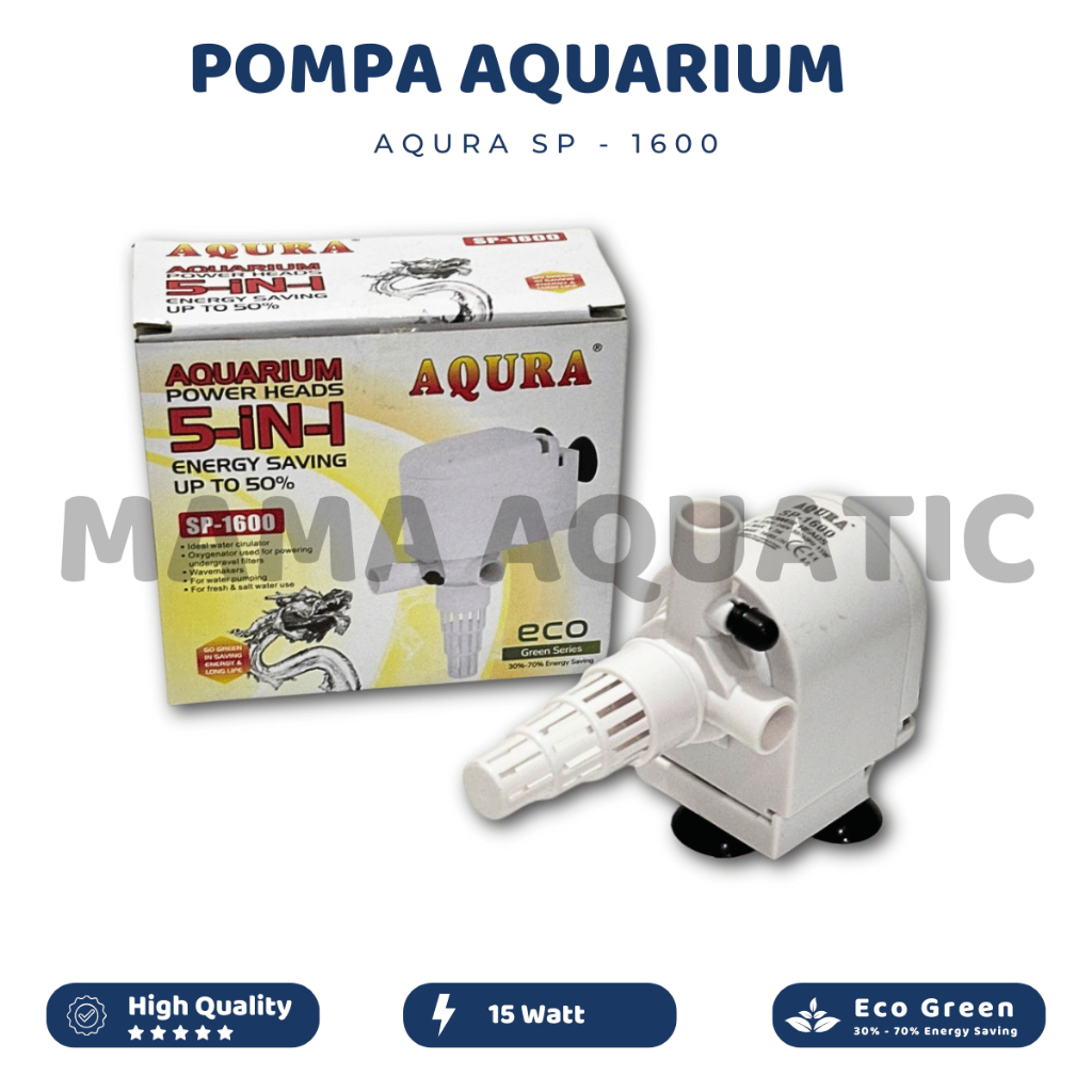 POMPA AIR AQUARIUM 1600 MESIN POMPA FILTER AQUARIUM AQUASCAPE LOW WATT