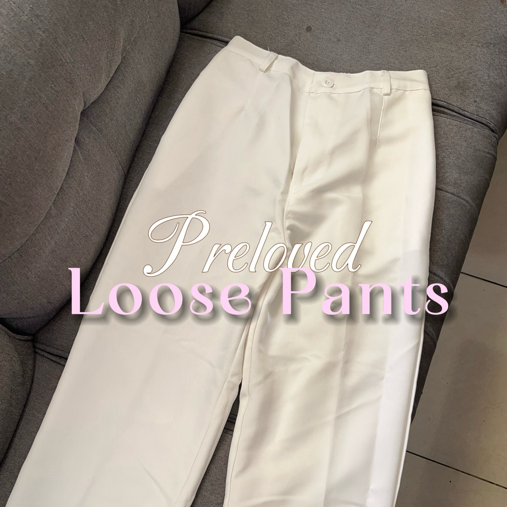 Preloved Loose Pants Warna Putih