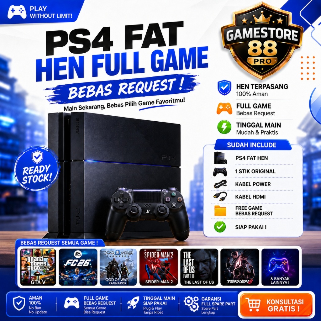 PS4 FAT HEN HARDISK 500GB FULLGAME