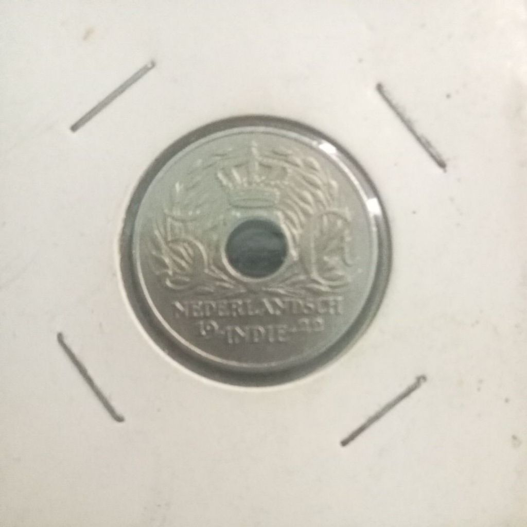 Koin 5 Cent Nederlandsch Indi 1922 Luster