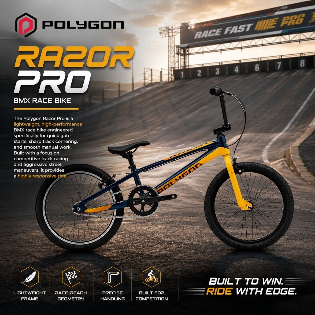 Sepeda BMX Polygon Razor Pro 20 inch