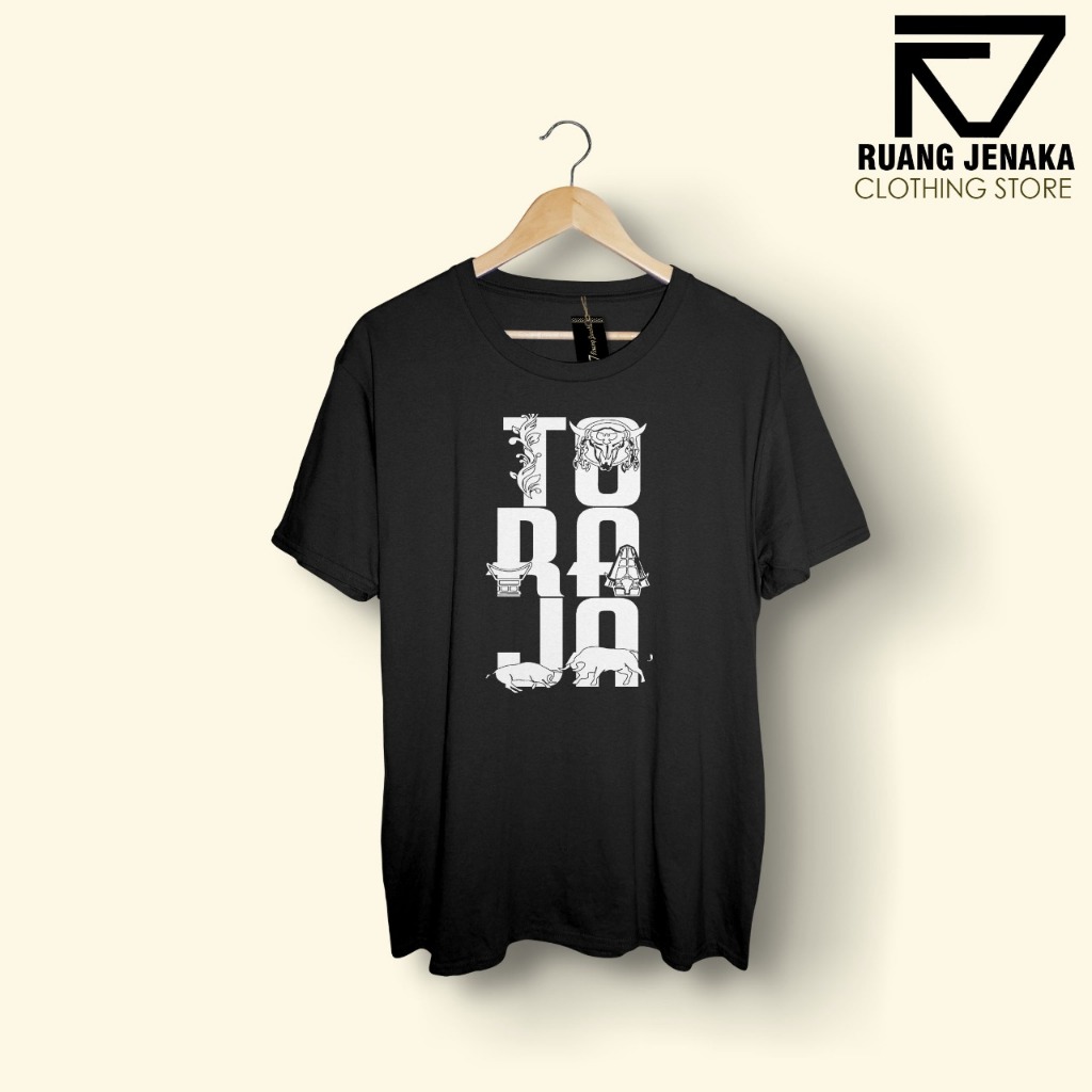 Kaos Toraja Motif Tulisan Toraja Vertical