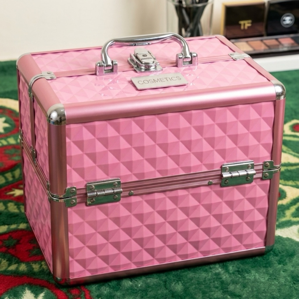 PRELOVED Beauty Case Masami Shouko/ Tas Makeup Masami shouko pink/ Kotak Makeup pink