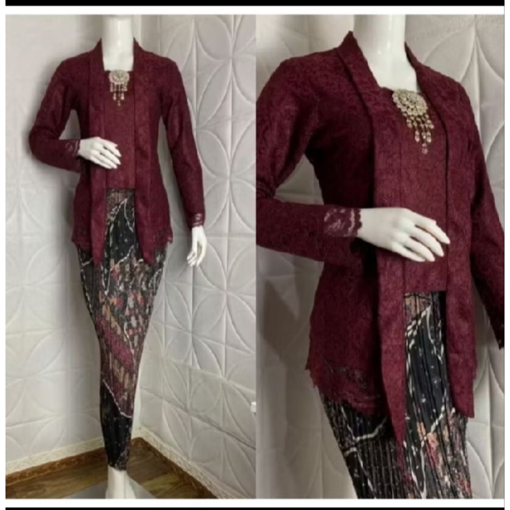 Set Kutu Baru Brokat // Kebaya Kutu Baru Modern // Kebaya Modern