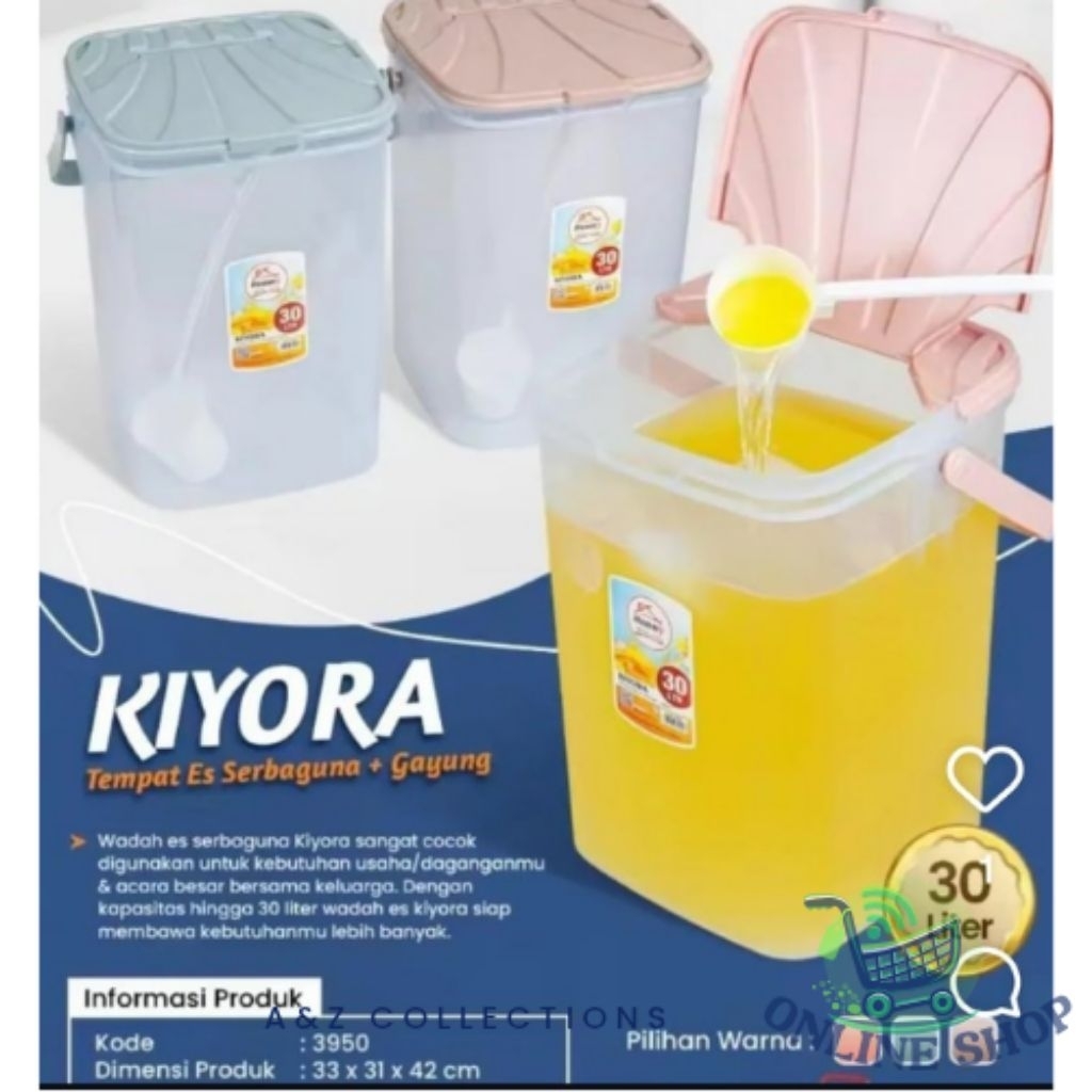 TEMPAT ES BUAH + GAYUNG 30LITER KIYORA / TEMPAT ES 30 LITER + GAYUNG