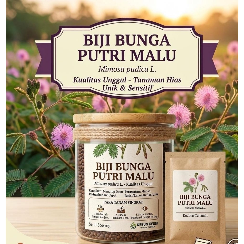 10 Biji Benih Bunga Putri Malu