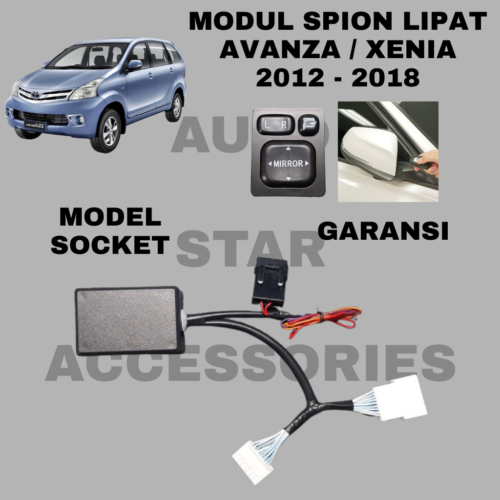 MODUL SPION LIPAT AVANZA XENIA 2012 - 2018 SWITCH ORIGINAL / RETRACT OTOMATIS REMOT MOBIL AUTO FOLDI