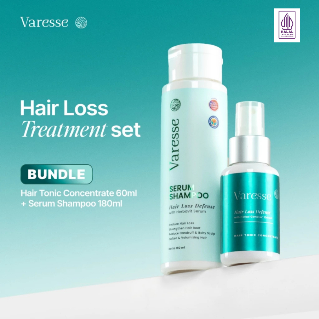 Varesse Serum Shampoo 2 in 1 Conditioner 180ml & Hair Tonic Concentrate 60ml Full Size Bundle