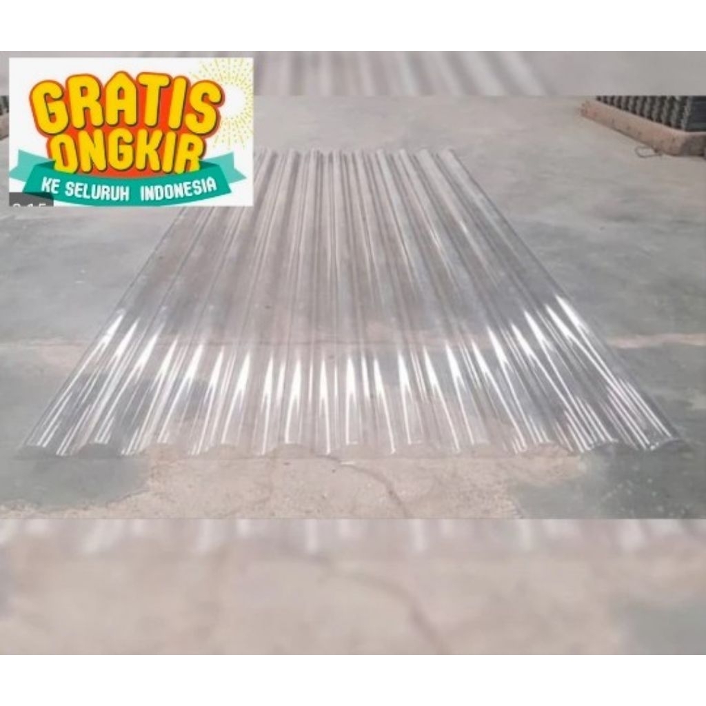 atap pvc transparan gelombang kecil 0.8mm