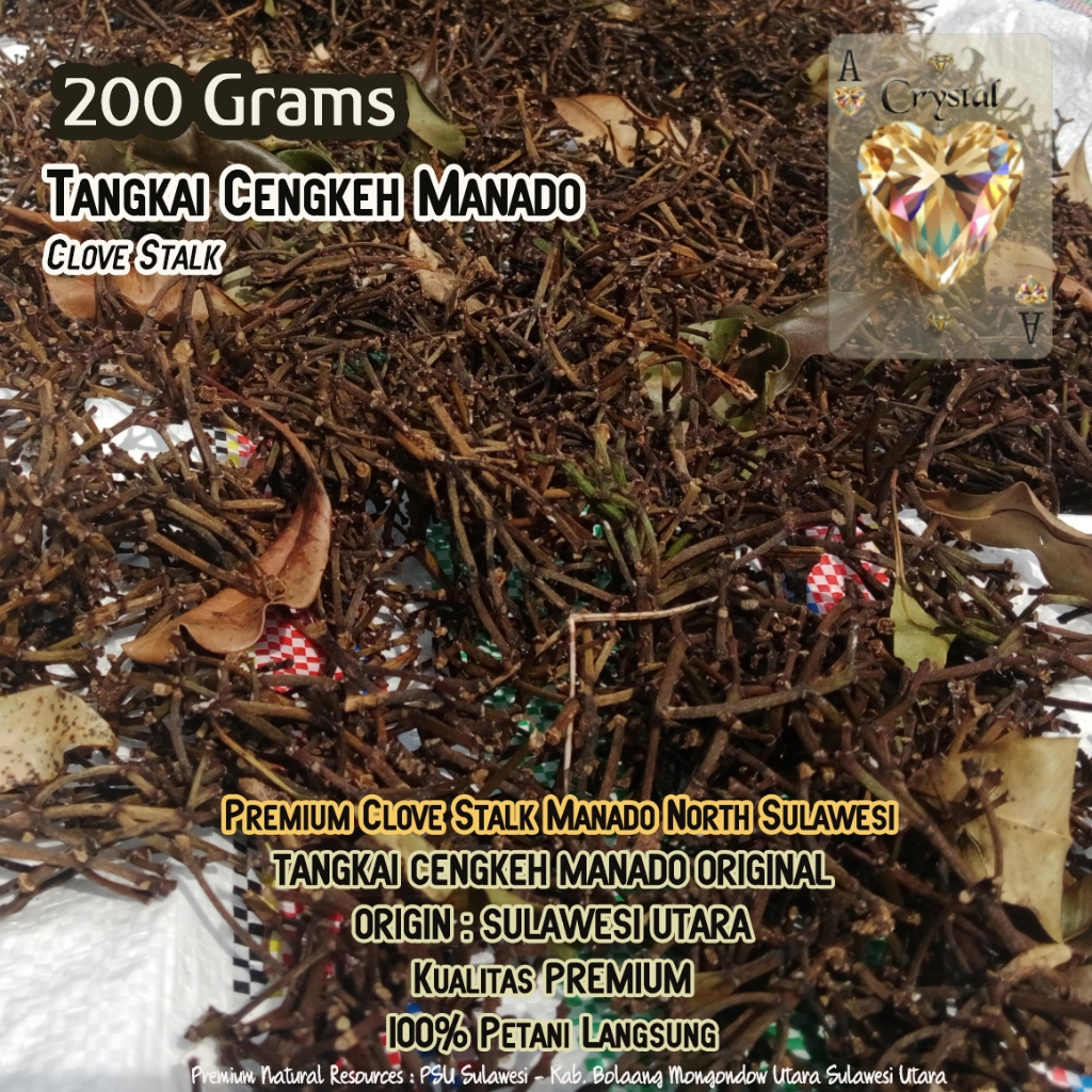 200g Gagang Cengkeh Manado Asli Sulawesi Utara Tangkai Cengkeh Clove Stem Gagang Peluru Cengkeh Mana