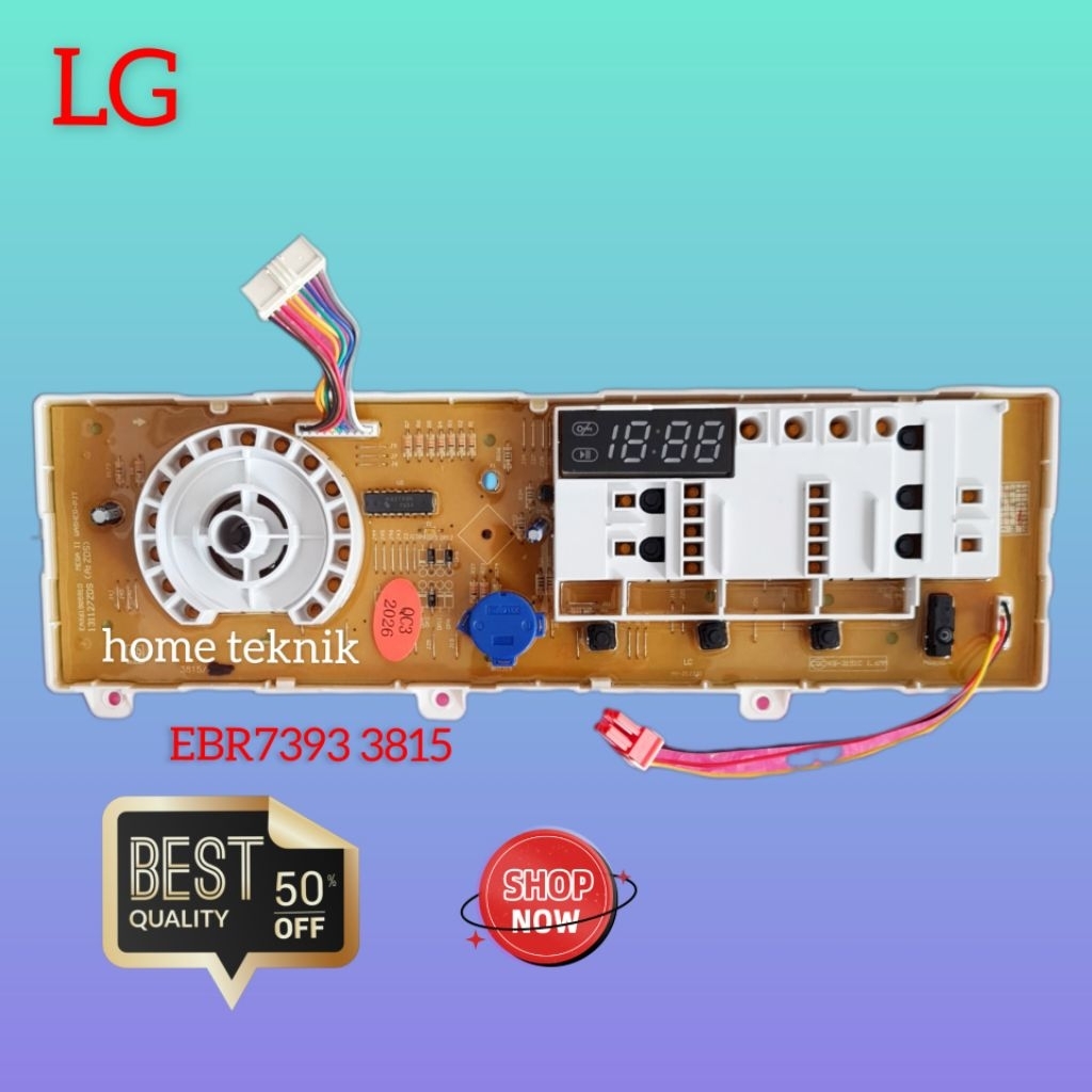 Modul display PANEL mesin cuci LG WDM1060 G6 part EBR7393 3815 BARU