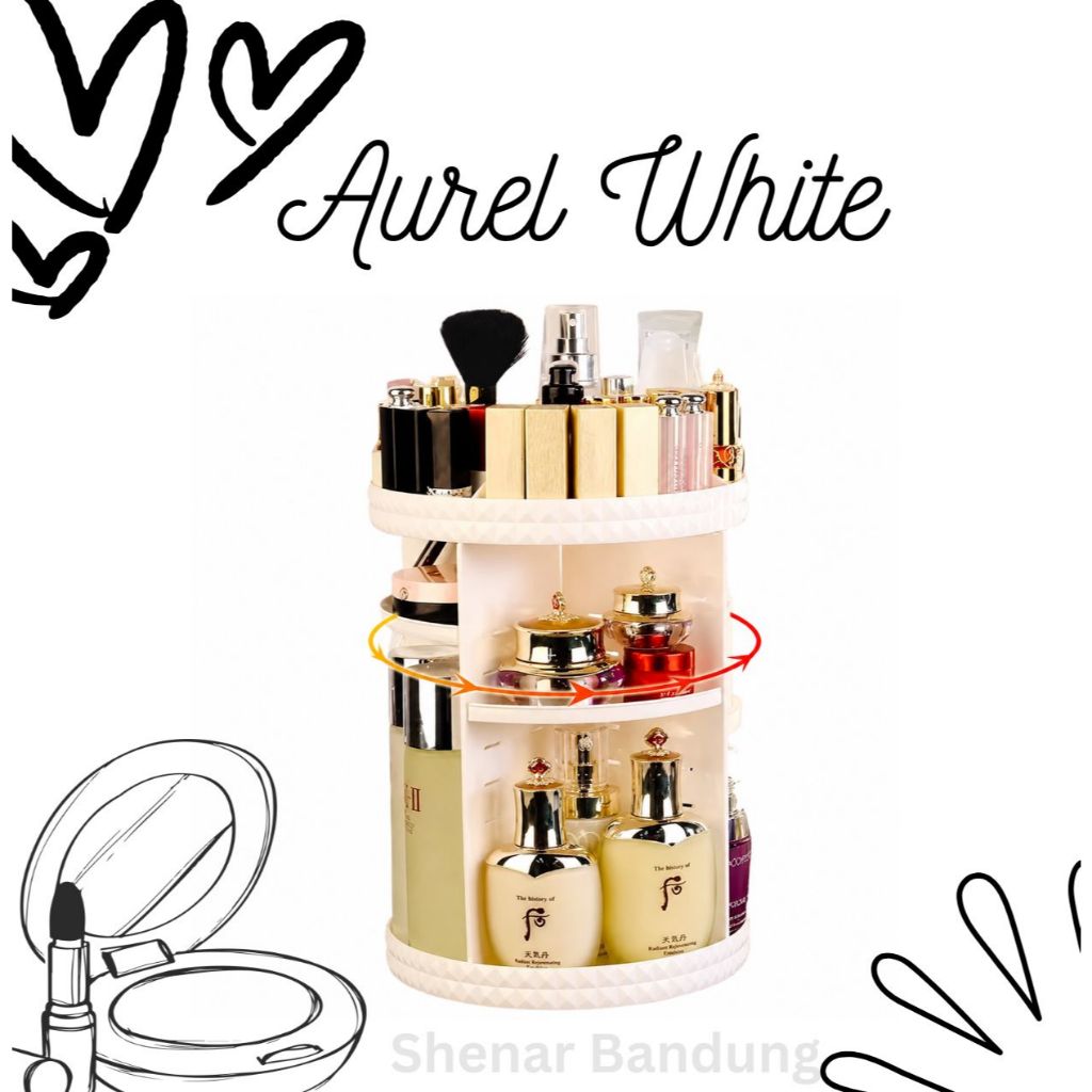 Rak Kosmetik putar 360 derajat/ Rak Make Up Aurel