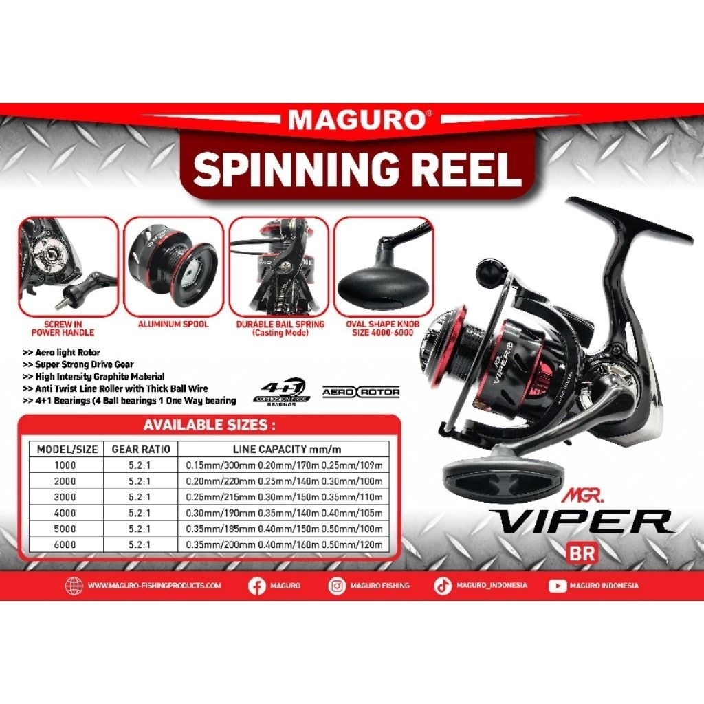 REEL PANCING MAGURO VIPER BR 3000