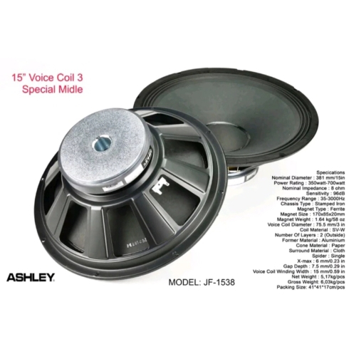 Speaker 15 Inc Ashley JF-1538