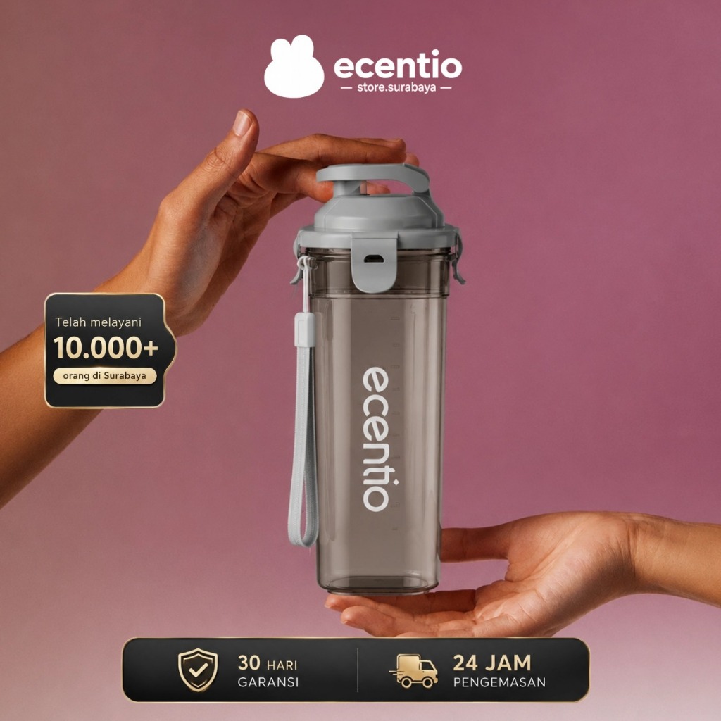 [Versi 2.0] ecentio botol minum Portable 500ml aesthetic Olahraga bottle tail benning Anti Bocor bot