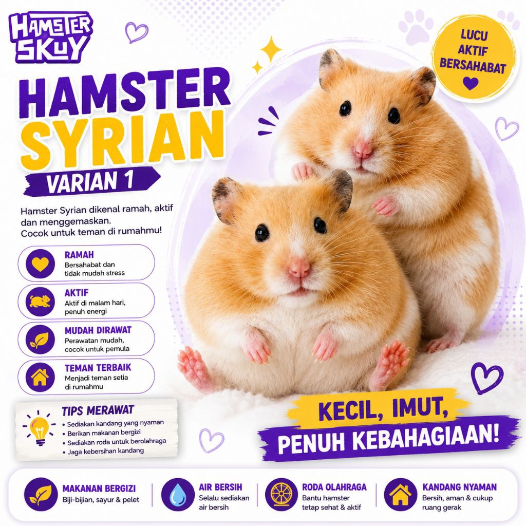 HAMSTER SYRIAN  SEPASANG REMAJA [GOJEK]