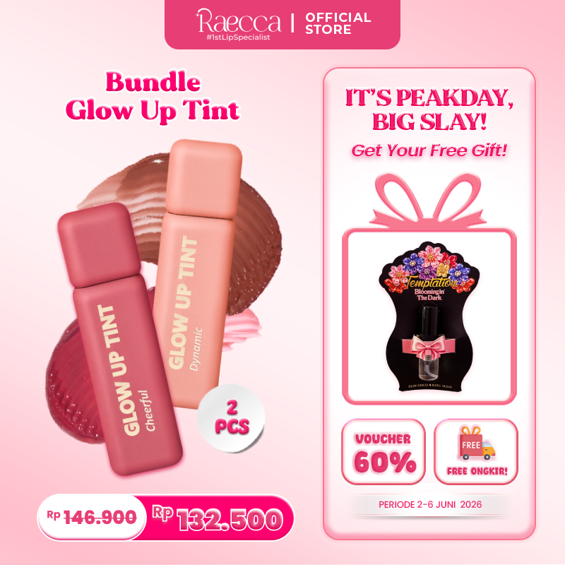 Bundling Raecca Glow Up Tint - Liptint Raecca Anti Oksidasi Cover Bibir Gelap Daily Use #1stLipSpeci