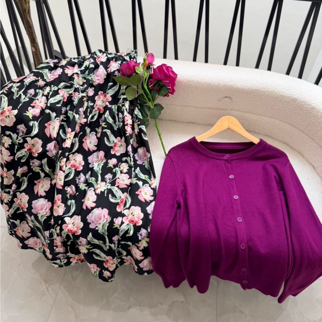Cardigan set Liliana Skirt Flower
