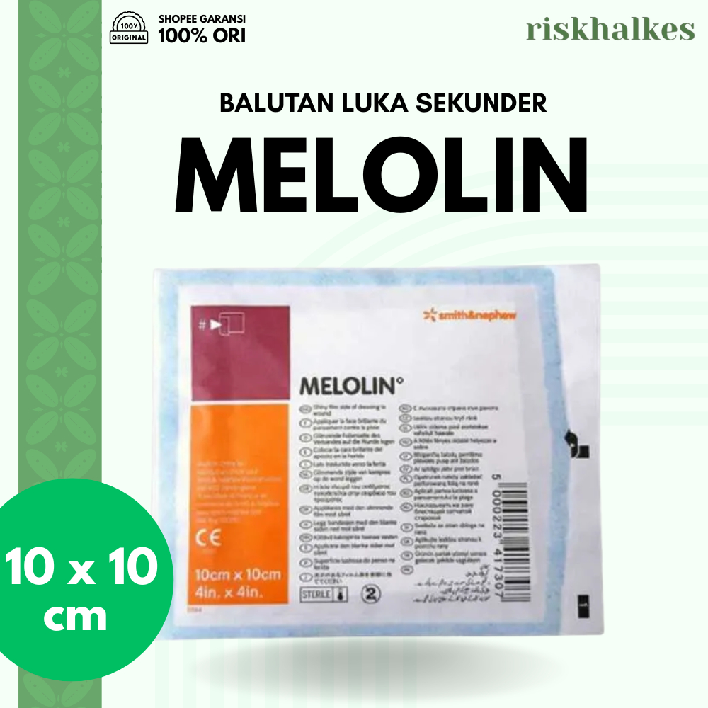 MELOLIN 10 x 10 cm | Melolin 10x10 Plester Luka Pasca Operasi Steril Hypoallergenic Melolin Wound Dr