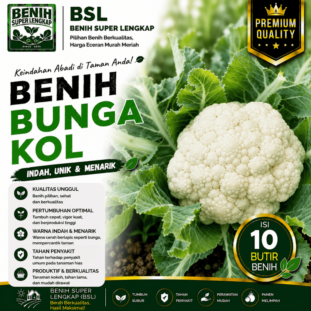 ( 10 Butir ) Benih Biji Bunga Kol | Kembang Kol | Kol Bunga