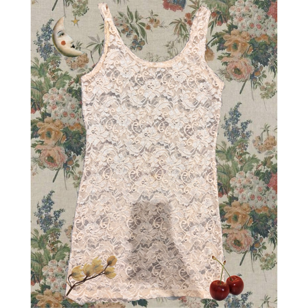 baju mori kei vintage fairy cardigan brukat lace