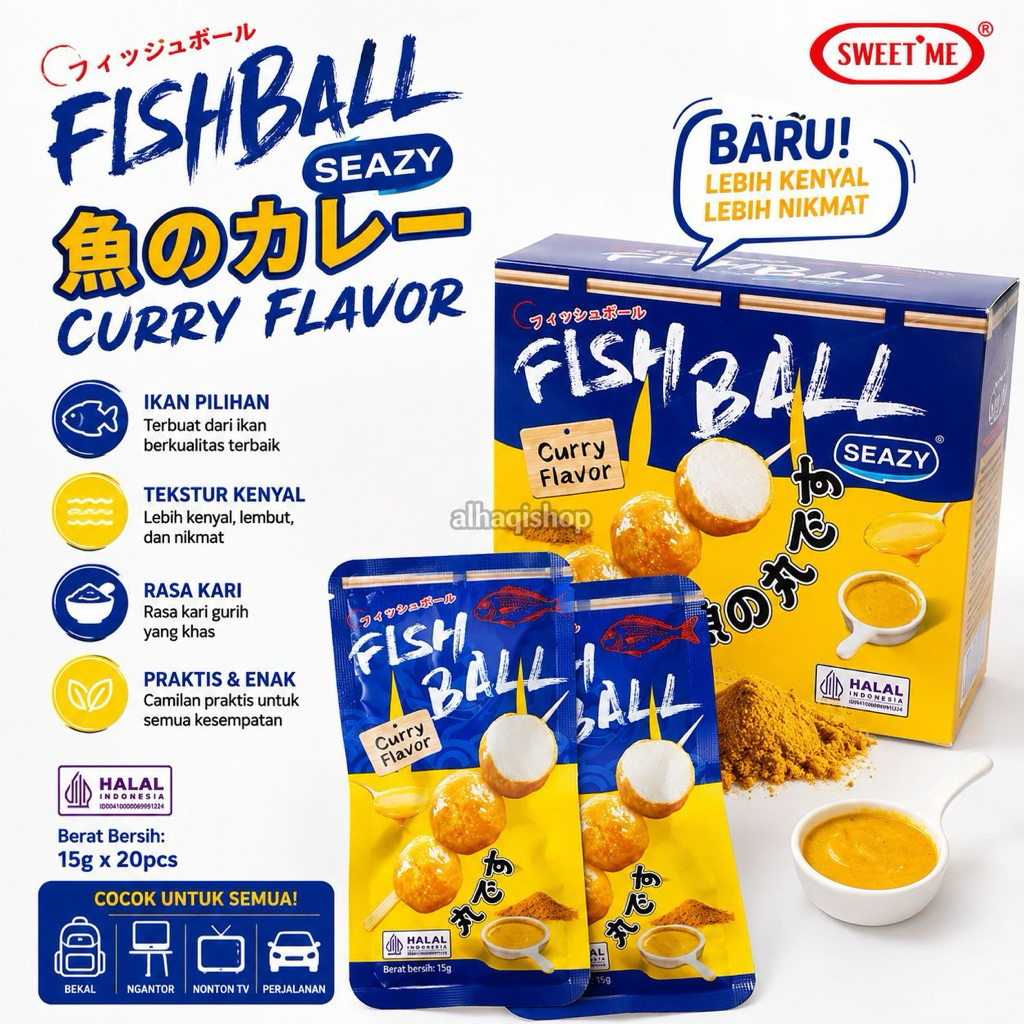 FISH BALL Rasa CURRY FLAVOR. Bakso ikan 15gr