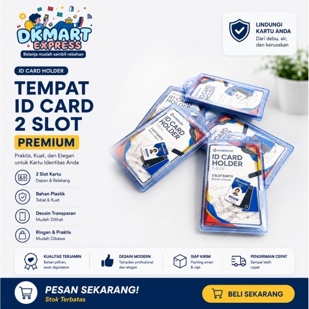 Casing id card holder 2 sisi card holder 2 sisi tempat id card
