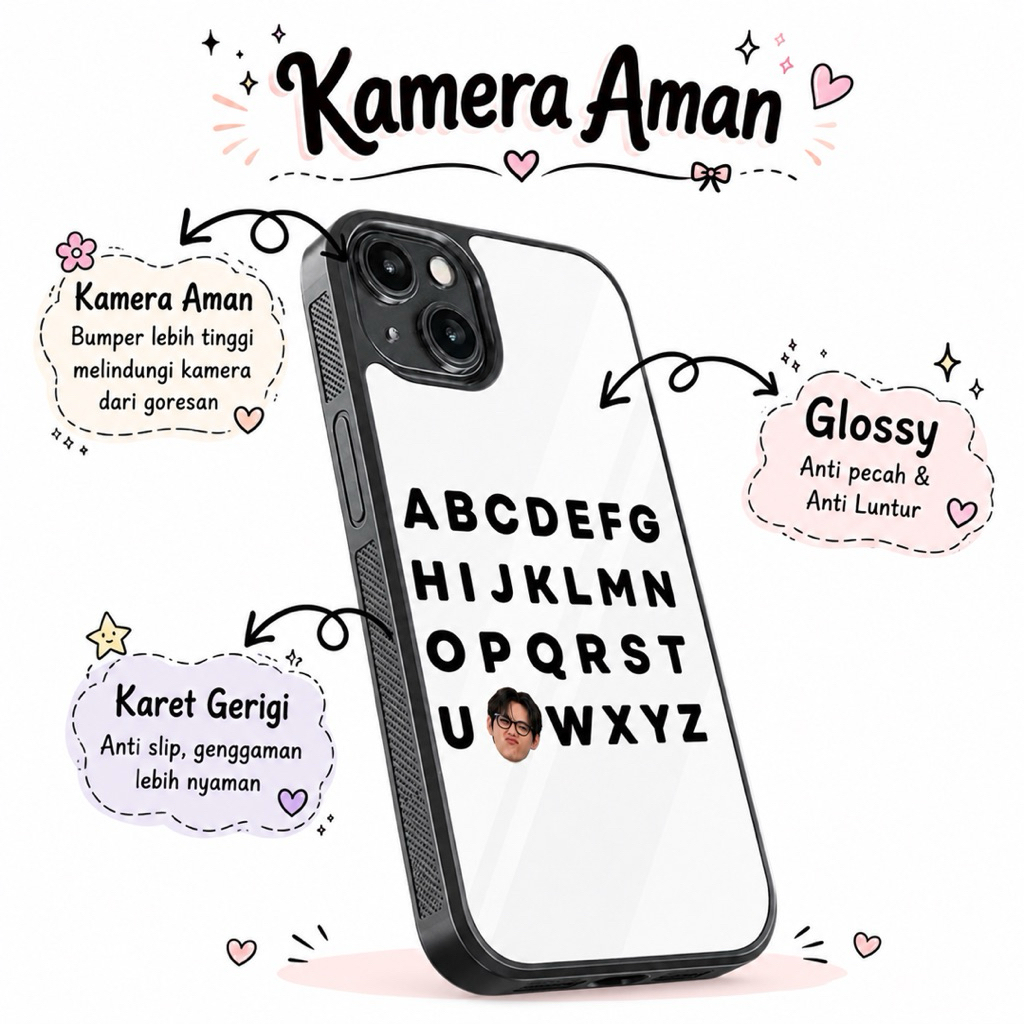 Case kpop (CASING KPOP) BISA CUSTOM FOTO BTS Treasure Blackpink Cortis - Softcase Glossy BACA DESKRI