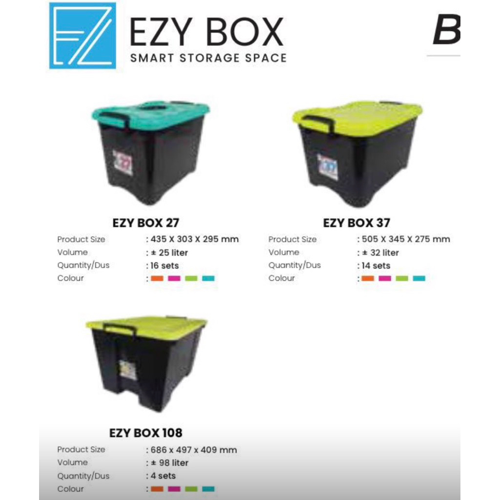 Container Box Ez Black Edition EZ-37,EZ-47,EZ-108,EZ-128,EZ-168