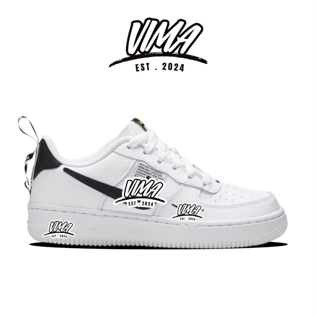 Sepatu AF 1 Low LV08 Utility White Black