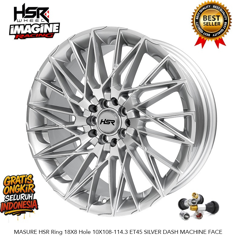 VELG MOBIL HSR MASURE R18 COCOK UNTUK PCD 5X108 DAN 5X114,3 DOUBLE PCD